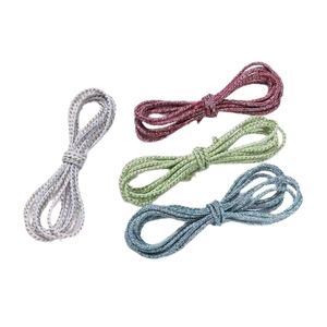 3 mm gedraaid katoenen touw met gouddraad voor DIY knutselen in vier levendige kleuren