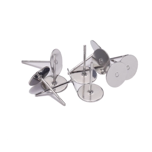 Flachkopf-Ohrstecker aus 304 Edelstahl für die DIY-Schmuckherstellung Zubehör