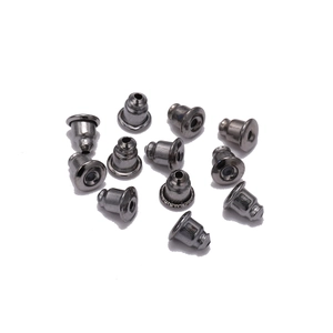 Détails des fermoirs de boucles d'oreilles noir fusil avec noyau silicone pour bijoux DIY