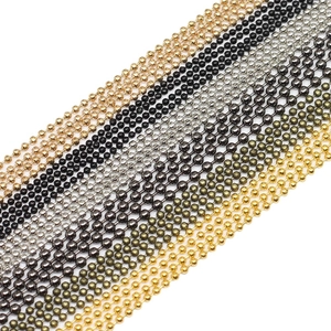 DIY Fabrication de Bijoux Chaîne à Billes en Métal Plaqué Cuivre pour Collier Bracelet Accessoires