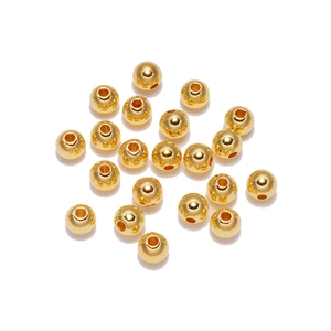 Gepolijste gouden ronde ABS-parels met middengat voor DIY-sieraden maken en mode