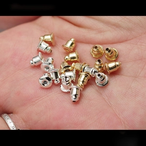 Lots de fermoirs de boucles d'oreilles en métal doré et argenté pour bijoux DIY