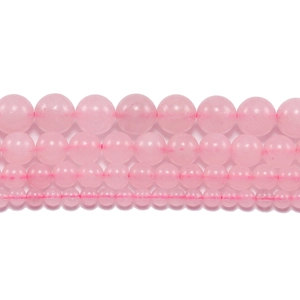 Natural Rose Quartz Beads Round Smooth Pink Loose Stone Beads For DIY Bracelet Necklace Jewelry Making Finding Craft