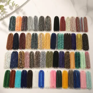 Perline tonde in pietra naturale per creazione gioielli fai-da-te in vari fili colorati