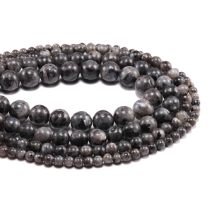 Natural labradorite round loose beads with blue flash in various sizes from 4mm to 12mm