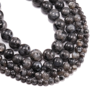 Polished natural labradorite gemstone beads in various sizes for DIY jewelry making