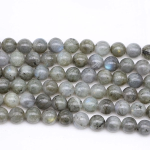 Perle Sciolte Tonde in Labradorite Naturale Pietra Flash Bianca Cristallo Curativo Per Creazione Gioielli DIY Bracciali Collane