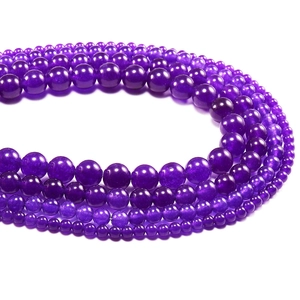 Natural purple amethyst loose round beads for DIY jewelry from 4mm to 12mm size