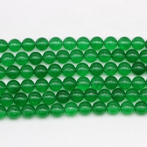 Natürliche Grüne Chalcedon Lose Perlen Glatte Runde Polierte Steinperlen Für DIY Schmuckherstellung Armband Halskette Basteln