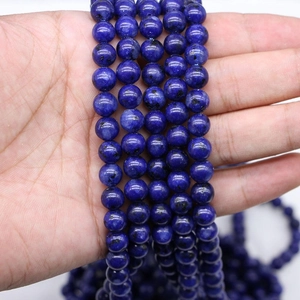 Natural lapis lazuli round beads strands for DIY jewelry making in deep blue finish