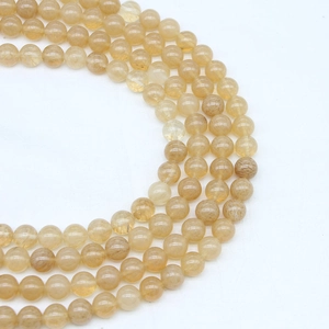 Pietra Naturale Perline Sciolte Tonde Stile Quarzo Rutilato Oro Lucidate Per Fai Da Te Bracciali Collane Gioielli