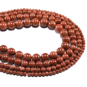 Red brown goldstone round beads for DIY bracelets in various sizes from 4mm to 12mm