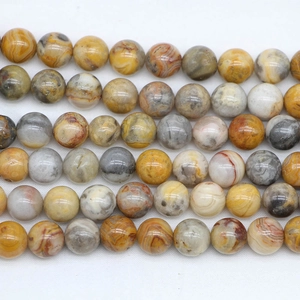 Perle tonde in agata naturale crazy lace per la creazione di bracciali fai-da-te