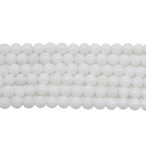 Polished natural white stone beads for DIY jewelry bracelets and necklaces decoration