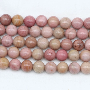 Perline rotonde in giada pesca naturale lucida per creazione di bracciali e gioielli DIY