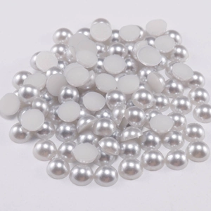 Semiperlas blancas de ABS para manualidades y decoración de uñas paquete a granel