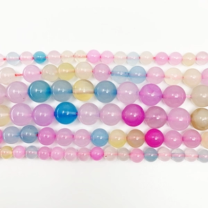 Bunte Morgan-Achat Perlen in Bonbonfarben für DIY-Kristallschmuck und Bastelprojekte