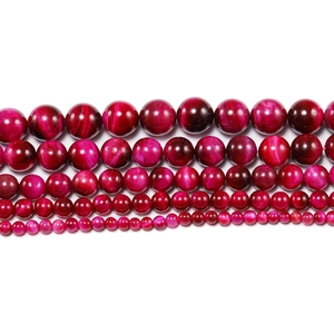 Fuchsia Tigerauge Perlen in 4mm bis 12mm für Schmuckherstellung mit Seidenglanz Effekt