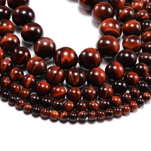 Natural red tiger eye stone loose beads with silk luster and cat eye effect for DIY jewelry