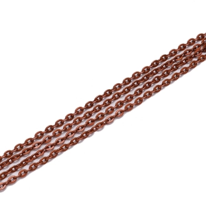 Flache Kreuzgliederkette in Antikbronze-Finish für DIY-Schmuckherstellung und Halsketten