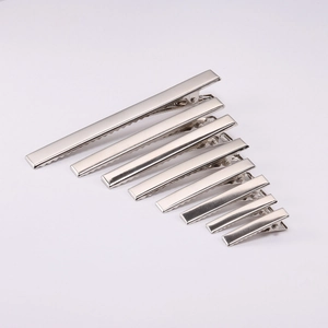 Pinces à Cheveux Crocodile en Fer Plaqué Rhodium Avec Dents Ressort Épaissi Accessoires Pour Création De Bijoux DIY