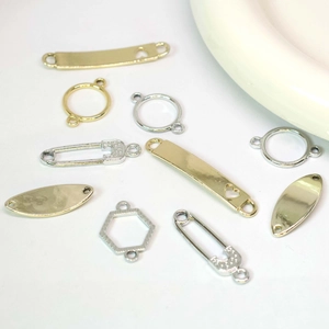 Connecteurs de bijoux dorés et argentés assortis pour bracelets et colliers DIY