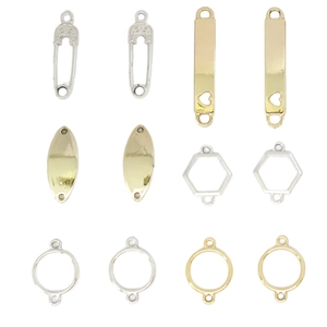 Connecteurs de bijoux DIY variés en or et argent pour la création de bracelets uniques
