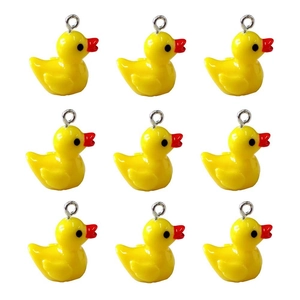 Classic Cute Cartoon Little Yellow Duck Resin Charms For DIY Necklace Earrings Keychain Jewelry Making Findings Accessories