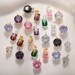 Mermaid Tears DIY Copper Gold Plated Crystal Pendant Zirconia Star Heart Water Drop Shape Jewelry Making Necklaces