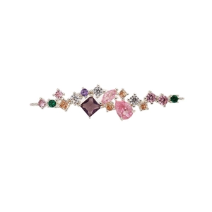 Connettore per gioielli fiore farfalla in zircone colorato per collane e bracciali fai-da-te