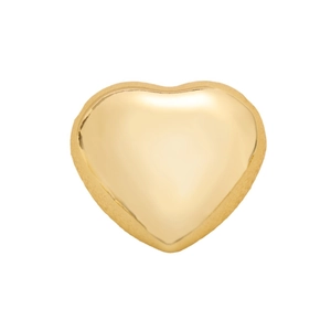 Polished gold-plated heart pendant for DIY necklace making on a white background