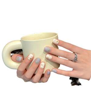 Bohemian star and moon totem press-on nails with golden starfish and shell 3D charms
