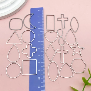 DIY stainless steel geometric open bezel frames for necklaces and jewelry making