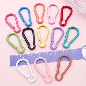 Set di 13 moschettoni colorati in alluminio a forma di pera con chiusura a molla