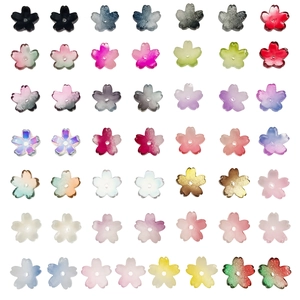 Assortiment de perles en verre cerisier dégradées multicolores pour la création de bijoux DIY