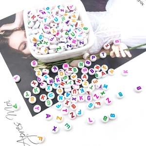 6mm colorful acrylic alphabet letter beads for DIY jewelry making and bracelets