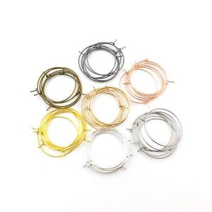 DIY round earring hoops set in multiple metallic finishes for jewelry making