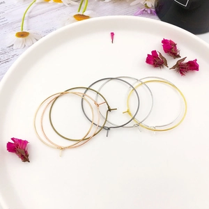 DIY metal earring hoop set in 5 colors rose gold bronze silver and gold plating