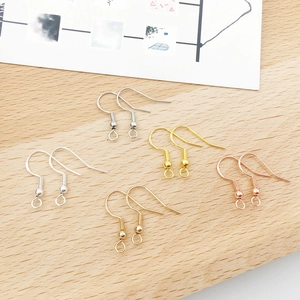 DIY jewelry fish hook earrings in five metallic colors including gold and silver finishes