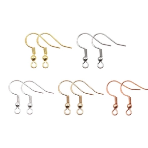 S925 sterling silver ear hooks in 5 metallic colors for DIY jewelry making