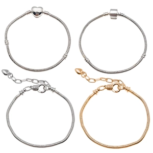 Legierung DIY Schmuck Schlangenkette Armband Basis Mit Herz Rundem Hummerverschluss Verstellbare Verlängerungskette Für Halskette Handarbeit Schmuckherstellung