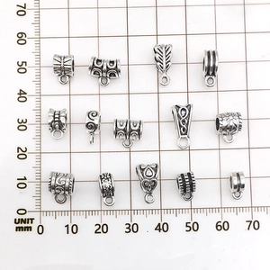Detailed size measurement of vintage silver charms for DIY jewelry making and pendants