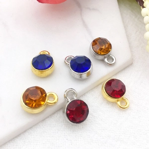 Pendentifs en alliage de pierre zodiacale avec strass pour création de bijoux DIY