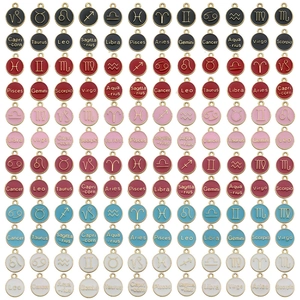Großhandel mit 12 Sternzeichen Emaille-Anhängern für DIY-Halsketten und Armbänder