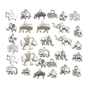 Breloques Éléphant en Alliage de Zinc Argent Antique Vintage pour Fabrication de Bijoux DIY Pendentifs Animaux pour Collier Bracelet