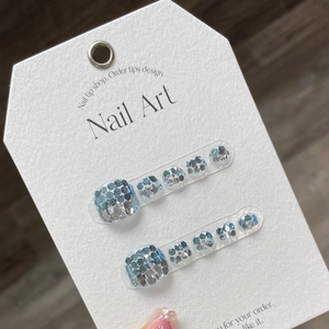 Handmade Blue Glitter Toenail Patches Sparkling Acrylic Press On Toenails For Women Stylish Starry Sky Feet Nail Decor Daily Wear