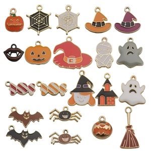 20-delige Halloween bedeltjes set met spoken pompoenen en vleermuizen voor DIY sieraden