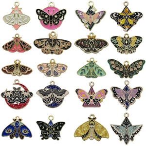 Vintage vlinderhangers set van legering met kleurrijke emaille voor DIY sieraden maken