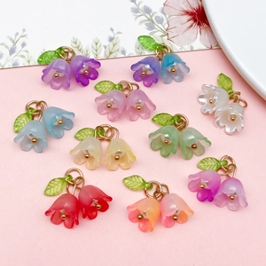 Acryl lelie van dalen hangers in 10 kleuren voor DIY sieraden maken en hobby