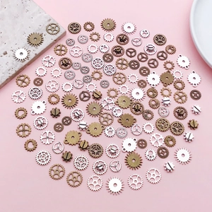 Mixed vintage metal steampunk gears for DIY jewelry and mechanical art projects